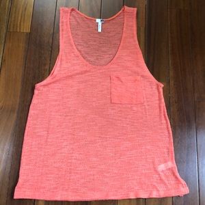 Orange tank top with pocket